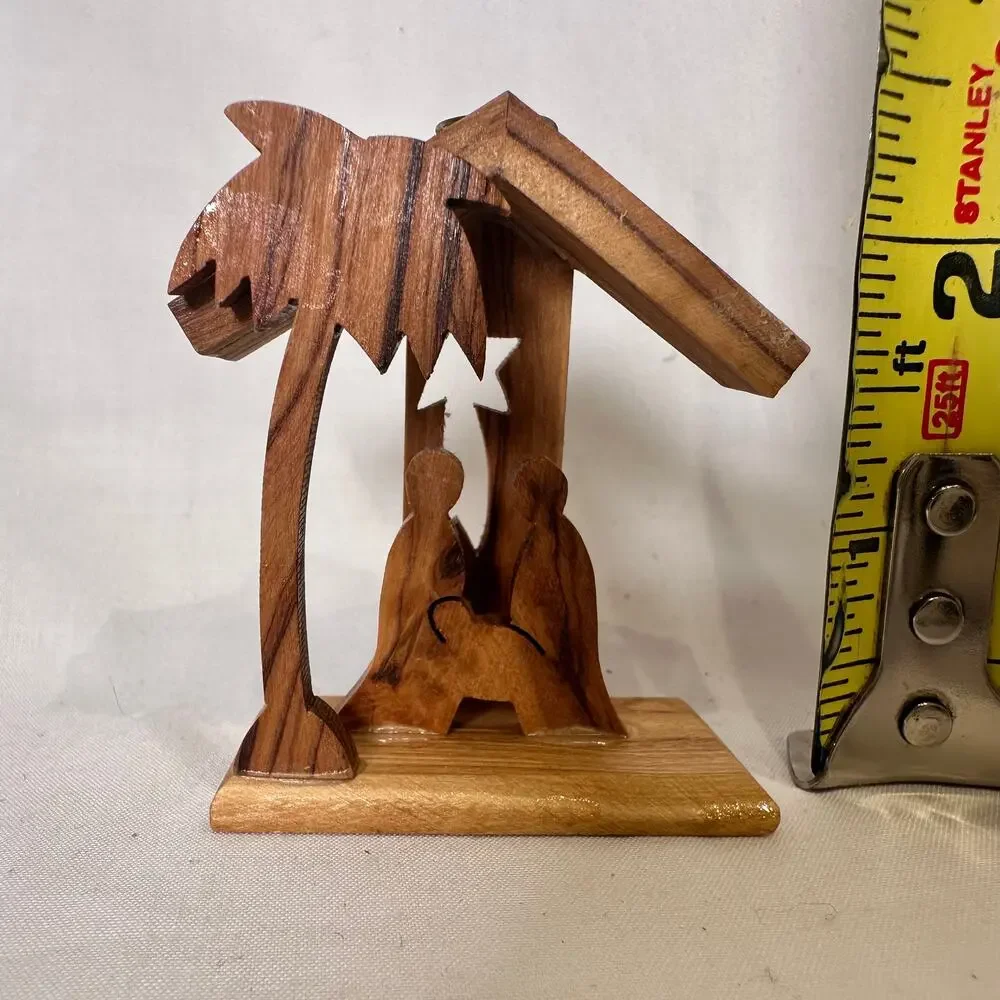 Wooden Nativity Christmas Ornament Made in Bethlehem West Bank